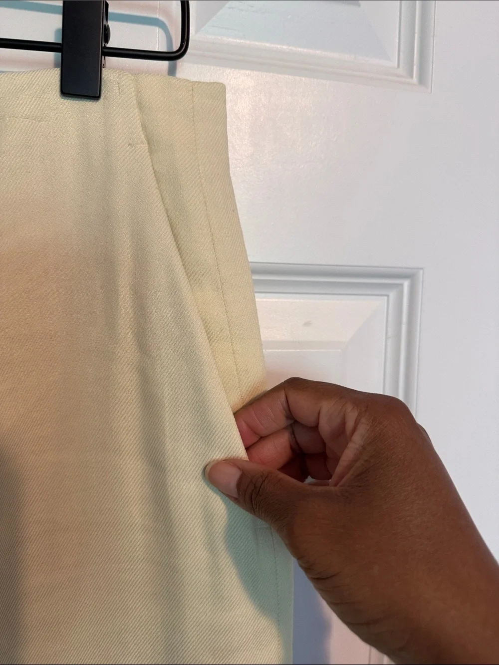 Zara Cream Wide-Leg Pants